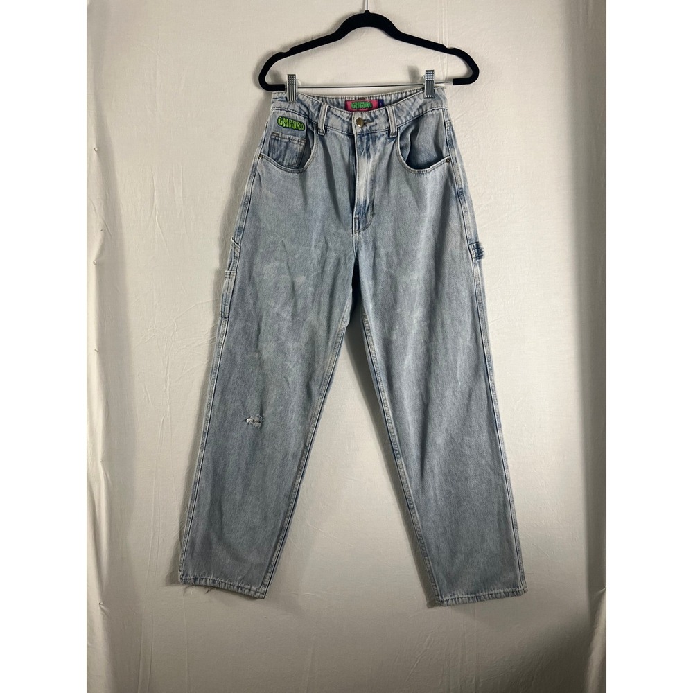 Empyre Tori Light Wash Carpenter Skate Jeans Baggy Loose Distressed Utility 3